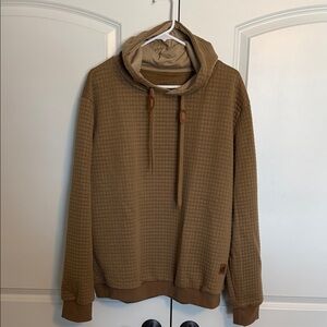 Men's Brown Waffle Knit Hoodie
